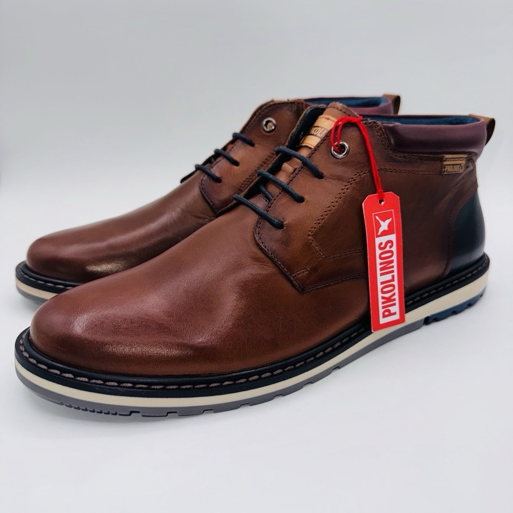 Pikolinos Berna Boots Men's Size 9- 9.5 EU 43 Cuero Brown Pigskin Leather